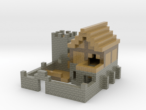 Minecraft Survival Base in Glossy Full Color Sandstone