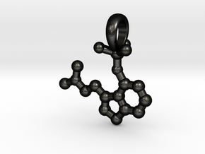Psilocybin Pendent C15 in Matte Black Steel: Small