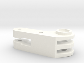 Spektrum DX5C thumb steering adapter in White Smooth Versatile Plastic