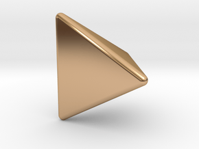 Tetrahedron Rounded V1 - 10mm in Polished Bronze