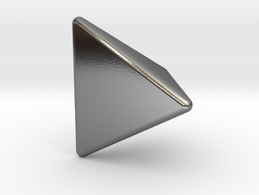 Tetrahedron Rounded V1 - 10mm in Polished Silver