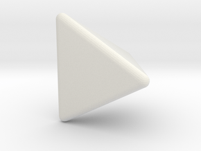 Tetrahedron 1 inch - Rounded 1mm in White Natural Versatile Plastic