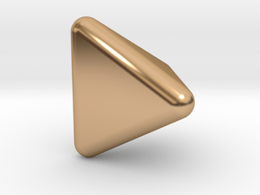 Tetrahedron Rounded V2 - 10mm in Polished Bronze