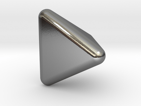 Tetrahedron Rounded V2 - 10mm in Polished Silver