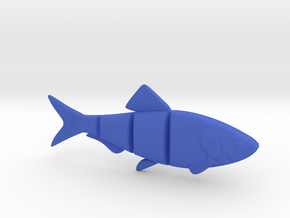 6" BiteMe realistic swim bait (master for mold) in Blue Smooth Versatile Plastic
