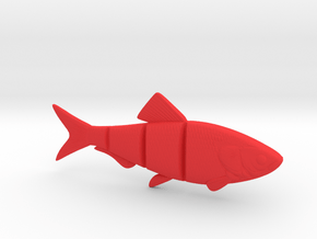 6" BiteMe realistic swim bait (master for mold) in Red Smooth Versatile Plastic