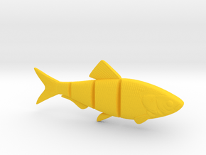 6" BiteMe realistic swim bait (master for mold) in Yellow Smooth Versatile Plastic