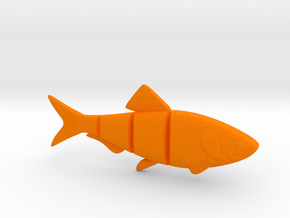 6" BiteMe realistic swim bait (master for mold) in Orange Smooth Versatile Plastic