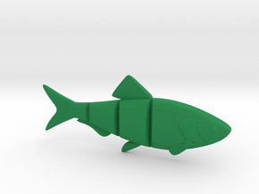 6" BiteMe realistic swim bait (master for mold) in Green Smooth Versatile Plastic