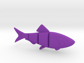 6" BiteMe realistic swim bait (master for mold) in Purple Smooth Versatile Plastic