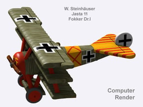 Werner Steinhauser Fokker Dr.I (full color) in Natural Full Color Nylon 12 (MJF)