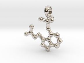 Psilocybin Pendent in Platinum: Medium