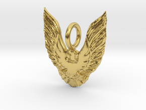 Trans Am Pendant Charm Firebird Gift in Polished Brass