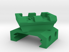 45 Degrees Picatinny Adapter (2-Slots) in Green Smooth Versatile Plastic
