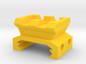 90 Degrees Picatinny Adapter (2-Slots) in Yellow Processed Versatile Plastic