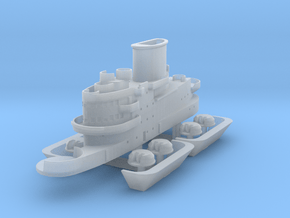 1/600 HMS Illustrious (1940) island and parts in Tan Fine Detail Plastic