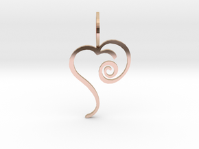 Grace's Heart in 14k Rose Gold Plated Brass