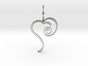 Grace's Heart in Natural Silver