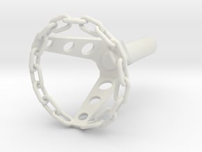 Chain Steering Wheel in White Natural Versatile Plastic: 1:10