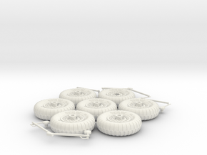 DUKW wheels 1 16scale in White Natural Versatile Plastic