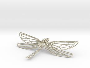 Dragonfly b in 14k White Gold