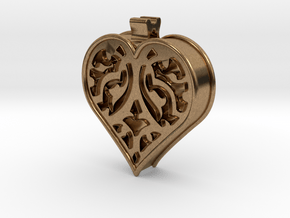 Window Heart in Natural Brass