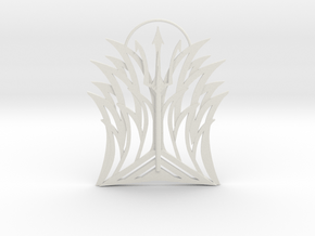 Poseidon Pendant in White Natural Versatile Plastic