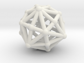Dysdiakisdodecahedron in White Natural Versatile Plastic