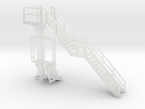 N Scale Tank Car loading Platform 1 Stairs Right in Clear Ultra Fine Detail Plastic