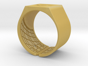 Ima Ring in Tan Fine Detail Plastic