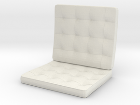 Seat_12cmB in White Natural Versatile Plastic