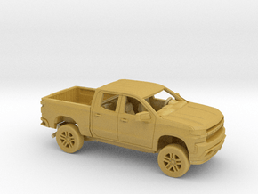 1/87 2019 Chevy Silverado Ext Cab Short Bed Kit in Tan Fine Detail Plastic