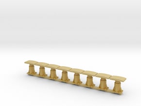8 Buffers for CIE Container wagon in Tan Fine Detail Plastic