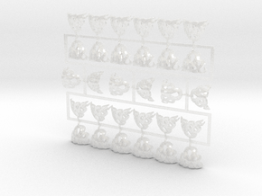 30x Iron Snakes : Shoulder Insignia pack in Clear Ultra Fine Detail Plastic
