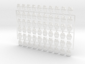 60x World Wreckers : Shoulder Insignia pack in Clear Ultra Fine Detail Plastic