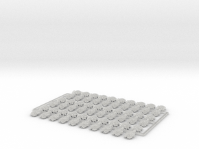 60x Hydra Legion - Small Convex Insignias (5mm) in Clear Ultra Fine Detail Plastic