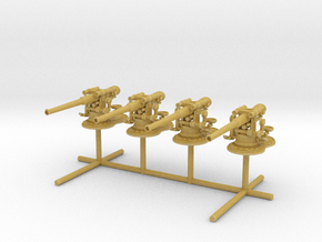 1/240 USN 4 inch 50 (10.2 cm) Gun Deck Set x4 in Tan Fine Detail Plastic