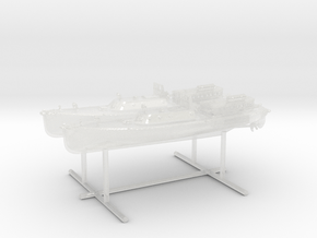 1/400 IJN 17m Admiral (pinnace) Boat Set in Clear Ultra Fine Detail Plastic