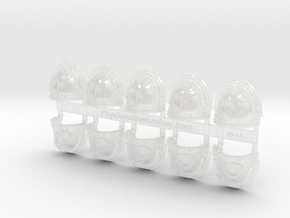 10x Flawless Cohort - G:3a Shoulder Pads in Clear Ultra Fine Detail Plastic