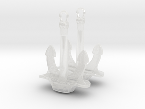 1/144 DKM Bow Anchor Set x2 in Clear Ultra Fine Detail Plastic
