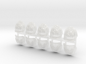 10x Nightmare Cult - Abhorrent Shoulder Pads in Clear Ultra Fine Detail Plastic