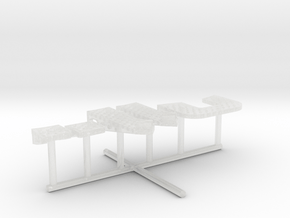 1/144 IJN Yamato Bridge Structure Platforms Part 5 in Clear Ultra Fine Detail Plastic