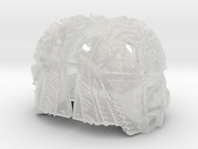 Makodon: Atlas Pattern Shoulder Pads in Clear Ultra Fine Detail Plastic