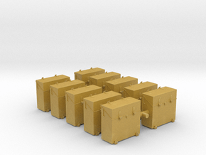 1/100 IJN Ammo Box 25mm Triple Set x10 in Tan Fine Detail Plastic