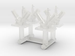 1/306 IJN Y Depth Charge Launchers (unLoaded) Set  in Clear Ultra Fine Detail Plastic