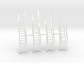 1/87 IJN Akagi Tower Stairs Set x4 in Clear Ultra Fine Detail Plastic