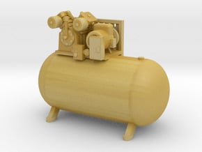 1/64th Large Horizontal Shop type Air Compressor in Tan Fine Detail Plastic