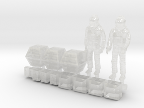 SPACE 2999 1/87 SIXTEEN12 ASTRONAUTS C in Clear Ultra Fine Detail Plastic