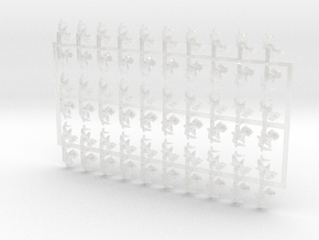 60x Hammerheads - (L&R) Shoulder Insignia pack in Clear Ultra Fine Detail Plastic