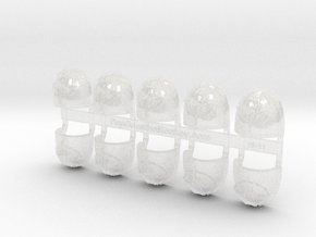 10x Devil Rays - G:5a Shoulder Pads in Clear Ultra Fine Detail Plastic